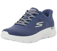 Skechers Baskets Go Walk Flex Carla pour Femme, Bordure Verte en Textile Bleu, 39 EU