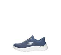 Skechers Baskets Go Walk Flex Carla pour Femme, Bordure Verte en Textile Bleu, 40 EU