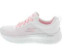 Skechers Femme Go Walk Flex Alani Basket, Bordure Rose en Textile Blanc, 39 EU