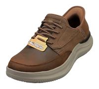 Skechers Baskets Hasting Rory pour Homme, Cuir synthétique Marron foncé, 41 EU