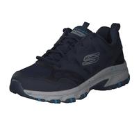 Skechers Baskets Hillcrest pour Homme, Bordure synthétique en Maille de Cuir Bleu Marine, 45.5 EU