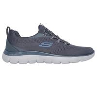 Skechers Baskets Hommes Mémoire Mousse Summits Tallo Élastique À Gris UK Taille