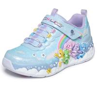 Skechers Baskets Hugs N SNUGS pour Fille, en synthétique/Textile/Bordure Multiple, Bleu, Pointure 36