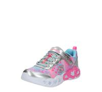 SKECHERS Baskets 'Infinite Heart Lights' azur / fuchsia / rose clair / argent, Taille 36