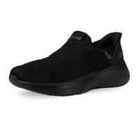 Skechers Baskets Infinity à Enfiler Mains Libres pour Femme, Bordure synthétique en Textile Noir, 37 EU