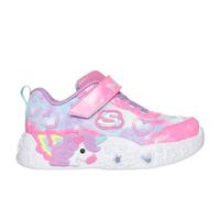 Skechers Baskets Licorne Charmer Lil Heart Sparkles pour Fille, Bordure Multicolore en Maille Rose Scintillante, 9 UK Child