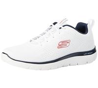 Skechers Baskets Lisses Unisexes, Blanc, 44 EU