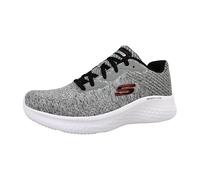 Skechers Homme Lite Pro Faregrove Baskets, Tricot Circulaire Gris avec Bordure Rouge synthétique, 43 EU