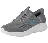 Skechers Baskets Lite Pro Primebase pour Homme, Bordure Bleue en Maille Anthracite, 46 EU