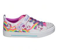 SKECHERS | Baskets lumineuses Skechers Twinkle Sparks Jumpin' Clouds pour fille - Baskets licorne roses - Lacets et scratch - Lumineuses - Confortables - Modèle 314809L-WMLT EUR34,EUR35,EUR36,EUR37,EU