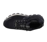 Skechers Baskets Max Protect Fast Track pour Homme, Maille synthétique Noire avec Bordure Grise, 44 EU