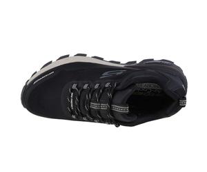 Skechers Baskets Max Protect Fast Track pour Homme, Maille synthétique Noire avec Bordure Grise, 44 EU