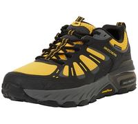 Skechers Homme Max Protect Sherwood Ridge Basket, Black Leather/Synthetic/Yellow Trim, 41 EU