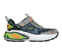 Skechers Garçon Mega-Craft 4K Baskets, Charcoal Synthetic Textile Black, Lime, 32 EU