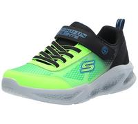 Skechers Baskets Meteor Light Krendo pour garçon, noir, bleu, citron vert, 28 EU