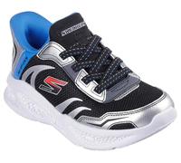 Skechers Baskets Meteor-Lights-Brisk pour garçon, argent/noir, 13 Little Kid