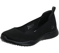 Skechers Baskets Microburst 2.0 Be Iconic pour Femme, Écumoire en Tricot Stretch Noir, 3.5 UK Wide