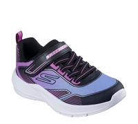 Skechers Baskets Microspec Advance Oasis Point pour Fille, Polyuréthane Noir Multi Textile, 5 UK Child