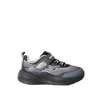 Skechers Baskets Microspec Advance pour garçon, noir/argenté, 6 UK Child