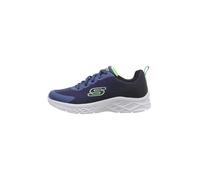 Skechers Baskets Microspec II Vovrix pour garçon, Bleu Marine, Noir, Vert Citron, 39 EU