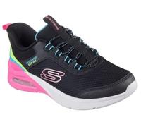 Skechers Baskets Microspec Max Color Trifecta pour Fille, Bordure synthétique Noire, 13.5 UK Child