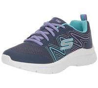 Skechers Baskets Microspec Plus pour filles, Bleu marine/multicolore, 12 Little Kid