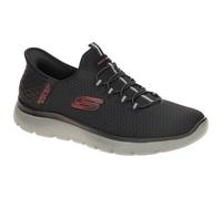 Skechers Baskets montantes Summits pour femme, Noir, rouge, gris., 42 EU