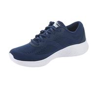 Skechers Baskets NVY 149990 pour Femme, Bordure Blanche en Maille Marine, 40 EU
