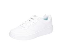 Skechers Femme Sport Court 2.0-Core Essentia Baskets Plimsolls, Blanc, 37 EU