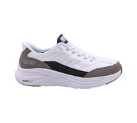 Skechers Baskets homme Contour Foam Cozy Fit, Mesh blanc/Duraleather, bordure taupe, 43 EU