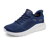 Skechers Baskets pour Femme avec Mains Libres Bobs Squad Chaos Current Muse, Bleu Marine, 41 EU Large