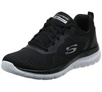 Skechers Baskets pour Femme, Chaussures de Sport, Noir/Blanc, 38 EU