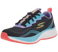 Skechers Baskets pour Fille, Bordure en Maille Noire, 35 EU