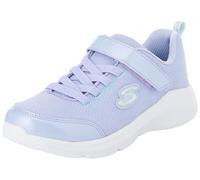 Skechers Baskets pour Fille, Bordure Turquoise en Maille pailletée Lavande, 31 EU