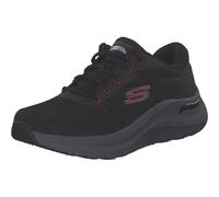 Skechers Baskets pour Homme, Maille Noire synthétique avec Bordure Rouge, 41 EU