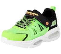 Skechers Baskets Prismatrons pour garçon, Textile synthétique Vert Citron Noir Orange tri, 3 UK