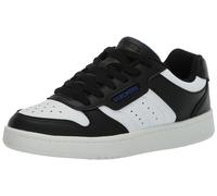 Skechers Baskets Quick Street pour garçon, Bordure synthétique noire, blanche et bleue, 33.5 EU