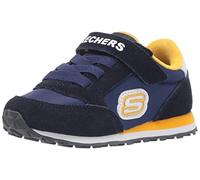 Skechers Baskets rétro pour Homme, Bleu Marine Suede Textile Gold Textile White Tri Nvgd, 23