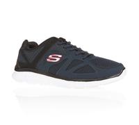 SKECHERS Baskets Satisfaction Flash Point - Homme - Bleu marine et Noir 42