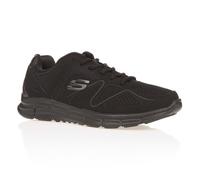 Skechers Homme Satisfaction Sneakers Basses, Noir (Black 58350-Bbk), 40 EU