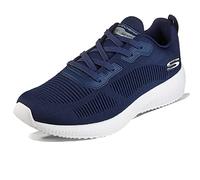 Skechers Baskets Squad pour Homme, Bordure en Maille Bleu Marine, 42 EU
