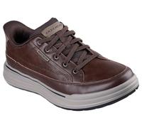 Skechers Baskets Sterling Hansel pour Homme, Cuir synthétique Chocolat, 42.5 EU