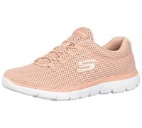 Skechers Baskets Summits Artistry Chic pour Femme, Bordure Blanche en Maille Rose, 35.5 EU