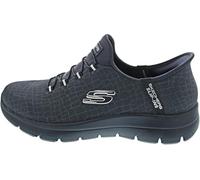Skechers Femme Summits Classy Night Basket, Dark Navy Mesh/Silver Trim, 37 EU