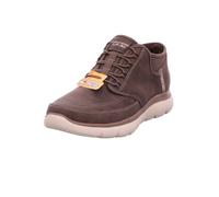 Skechers Homme Slips Mains Libres Summits Basket, Bordure en Daim Chocolat, 45 EU