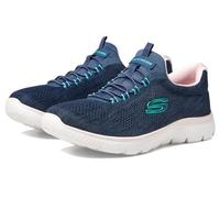 Skechers Women's Summits Sneaker, Navy Hot Pink Multicolor, 5.5 UK Wide