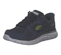 Skechers Baskets Track Ezral pour Homme, Bleu Marine/Vert Citron, 43 EU