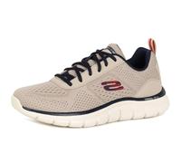 Skechers Baskets Track Leshur pour Homme, Taupe/Bleu Marine, 46 EU