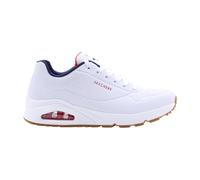 Skechers Baskets homme Uno Stand on Air – Durabuck blanc, détails bleu marine/rouge – 48,5 EU