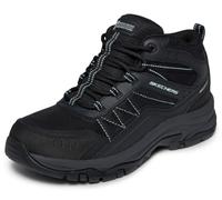 Skechers Baskets Trego Ashaway pour Femme, Cuir Noir Anthracite Textile synthétique, 40 EU